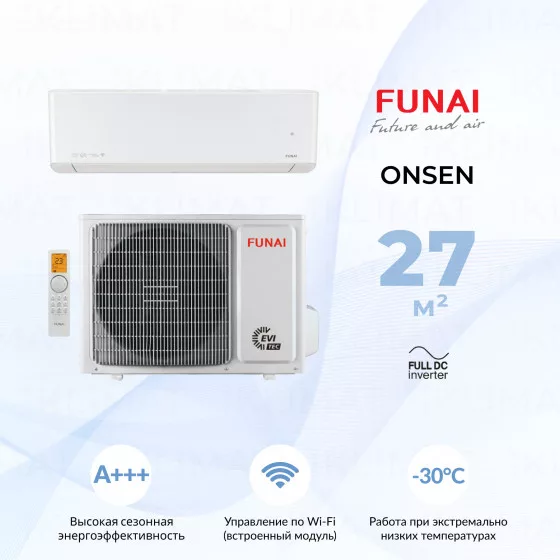FUNAI ONSEN FULL DC Inverter Heat pump RAC-I-ON30HP.D01 Главное фото