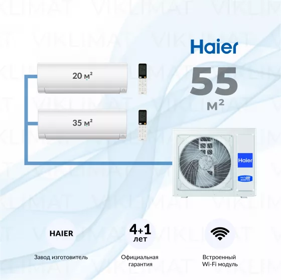 Haier FLEXIS Super Match 3U55S2SR5FA + AS25S2SF3FA-W + AS35S2SF3FA-W Главное фото