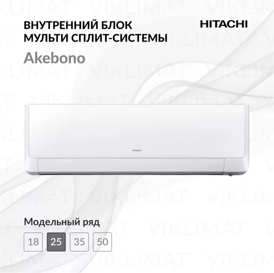 Внутренние блоки мульти-сплит-систем настенного типа серии AKEBONO (R32) RAK-25RXE Главное фото