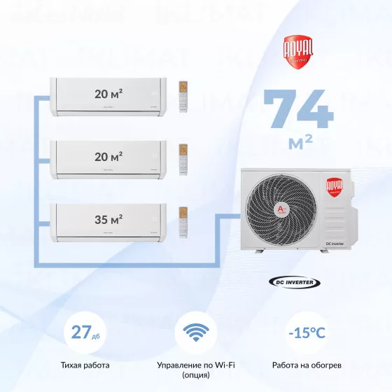 Royal Thermo RTFMO/out-27HN8 + 2*RTFMI/in-07HN8/white + RTFMI/in-12HN8/white Главное фото