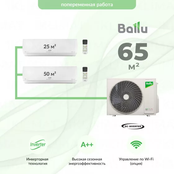 Ballu BA3OI-FM/out-21HN8/EU + BSUI-FM/in-09HN8/EU + BSUI-FM/in-18HN8/EU Главное фото