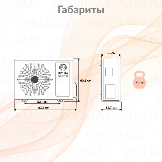 ULTIMA COMFORT ECLIPSE MULTI DC EU Inverter UC-2FMA18-OUT Второе фото