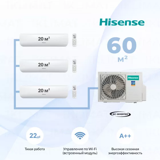 Hisense AMW3-24U4RJC + 3*AMS-07UW4RMRKB00 Главное фото