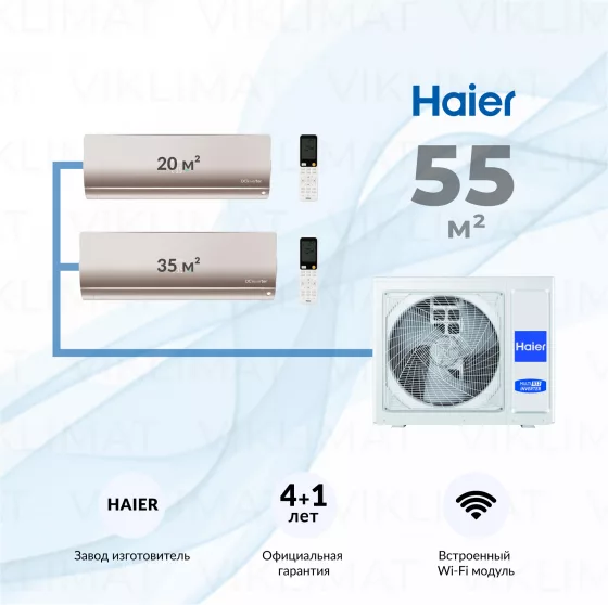 Haier FLEXIS Super Match 3U55S2SR5FA + AS25S2SF3FA-G + AS35S2SF3FA-G Главное фото