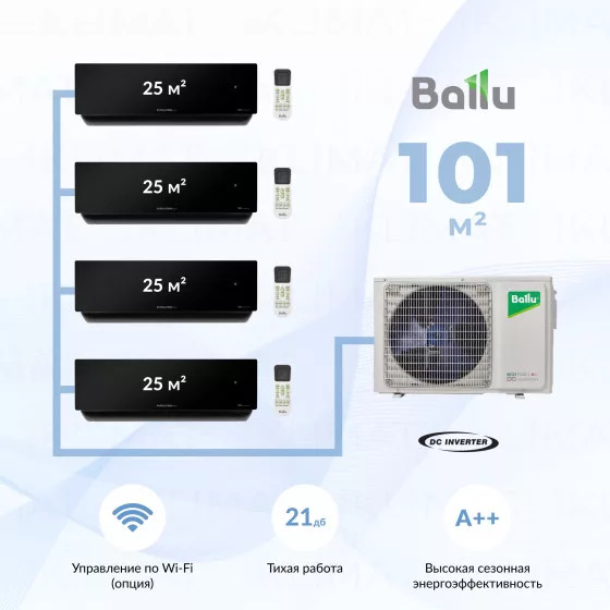 Ballu BA4OI-FM/out-36HN8/EU_BL + 4*BSUI-FM/in-09HN8/EU_BL  Главное фото