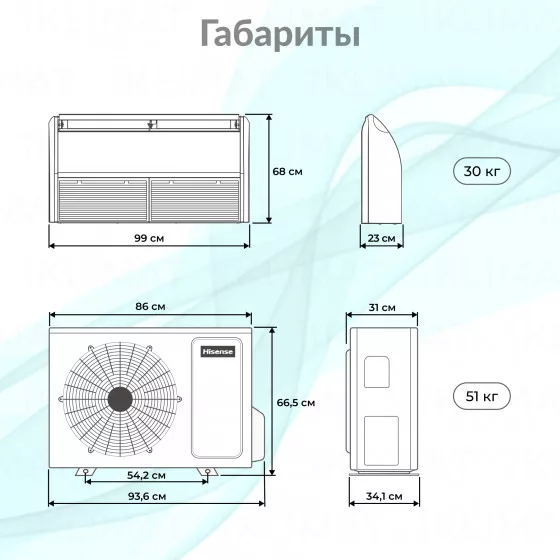 Hisense HEAVY Classic AUV-24HR4SA1/AUW-24H4SF Второе фото