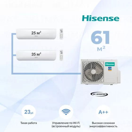 Hisense AMW3-24U4RJC + AMS-09UW4RMRKB00 + AMS-12UW4RXRKB00  Главное фото