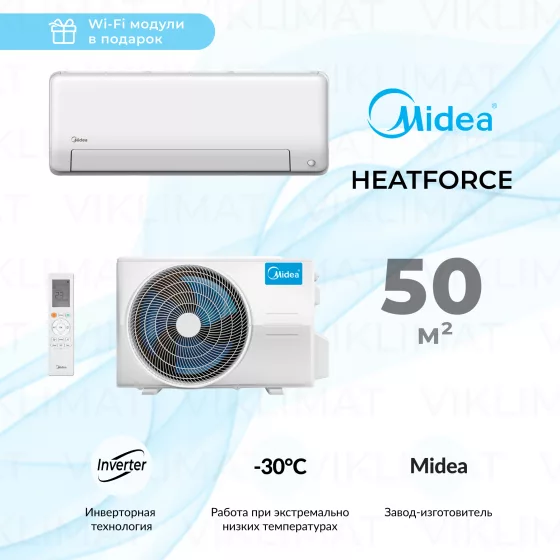 Midea HeatForce MSHP-18N8D0-I/MSHP-18N8D0-O с Wi-Fi модулем Главное фото