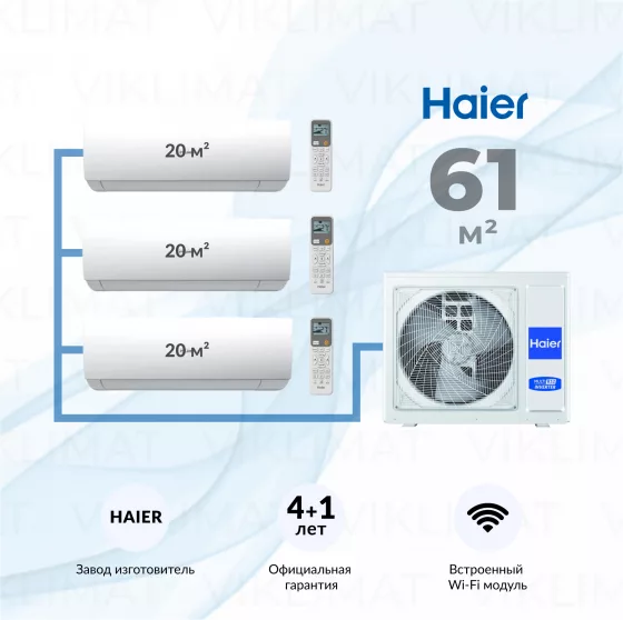 Haier SPIRIT-M 3U70S2SR5FA + 3*AS20SS1HRA-M Главное фото