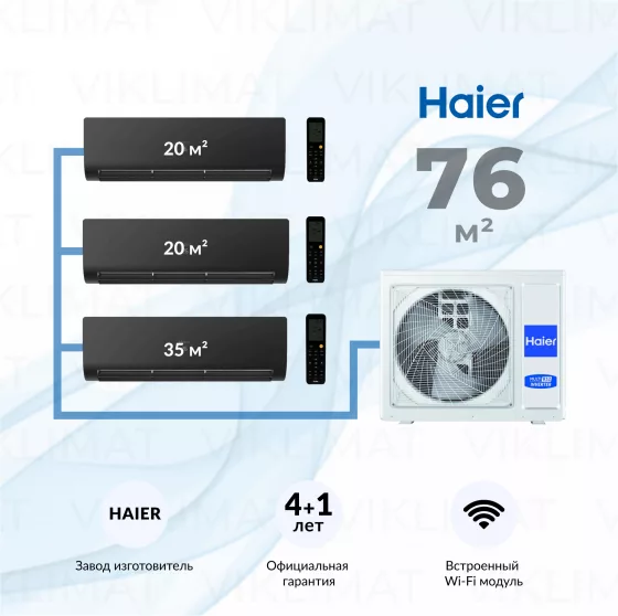 Haier FLEXIS Super Match 4U75S2SR5FA + 2*AS25S2SF3FA-B + AS35S2SF3FA-B Главное фото