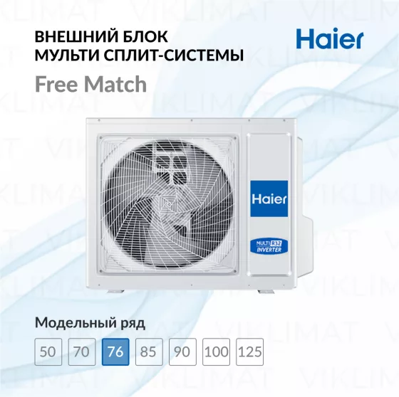 Haier Наружный блок мульти сплит-системы Haier 4U75S2SR5FA Главное фото