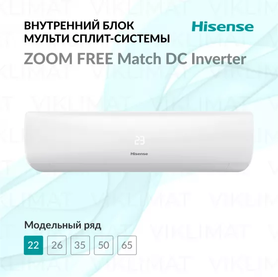 Hisense ZOOM FREE Match DC Inverter R32 AMS-07UW4RMRKB00 Главное фото