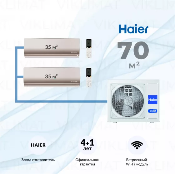 Haier FLEXIS Super Match 3U70S2SR5FA + 2*AS35S2SF3FA-G Главное фото