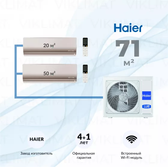 Haier FLEXIS Super Match 3U70S2SR5FA + AS25S2SF3FA-G + AS50S2SF3FA-G Главное фото