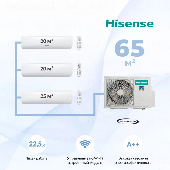 Hisense AMW3-24U4RJC + 2*AMS-07UW4RMRKB00 + AMS-09UW4RMRKB00 Главное фото
