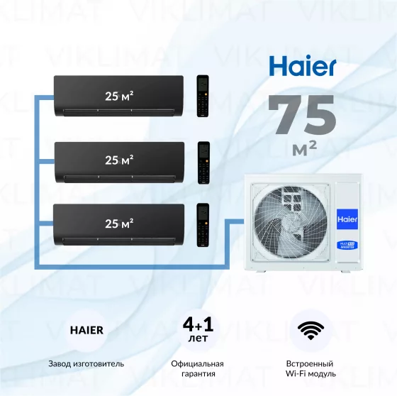 Haier FLEXIS Super Match 4U75S2SR5FA + 3*AS25S2SF3FA-B Главное фото