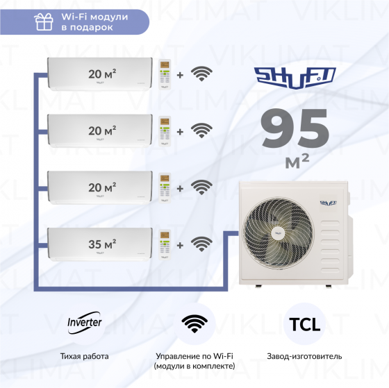 Shuft SFMO/I-32 FMI-4/N8 + 3*SFMS/I-07 HB FMI/N8/white_WF + SFMS/I-12 HB FMI/N8/white_WF с WIFI модулем Главное фото