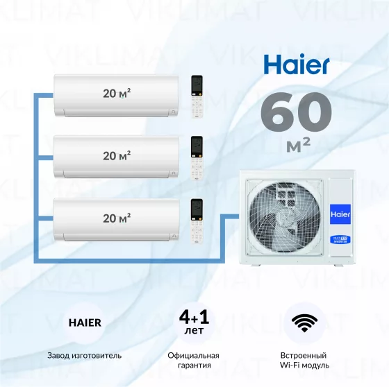 Haier FLEXIS Super Match 3U70S2SR5FA + 3*AS25S2SF3FA-W Главное фото